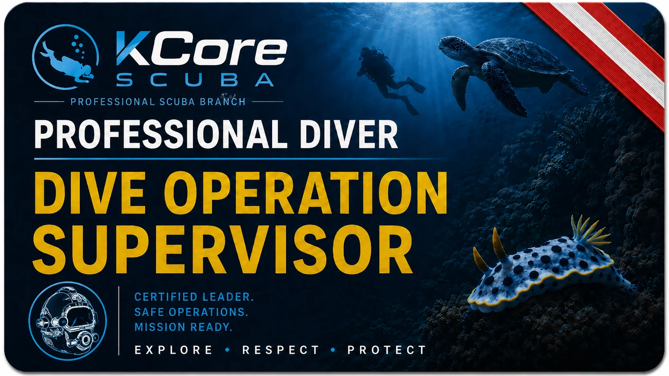KCore professional diver dive operation supervisor card