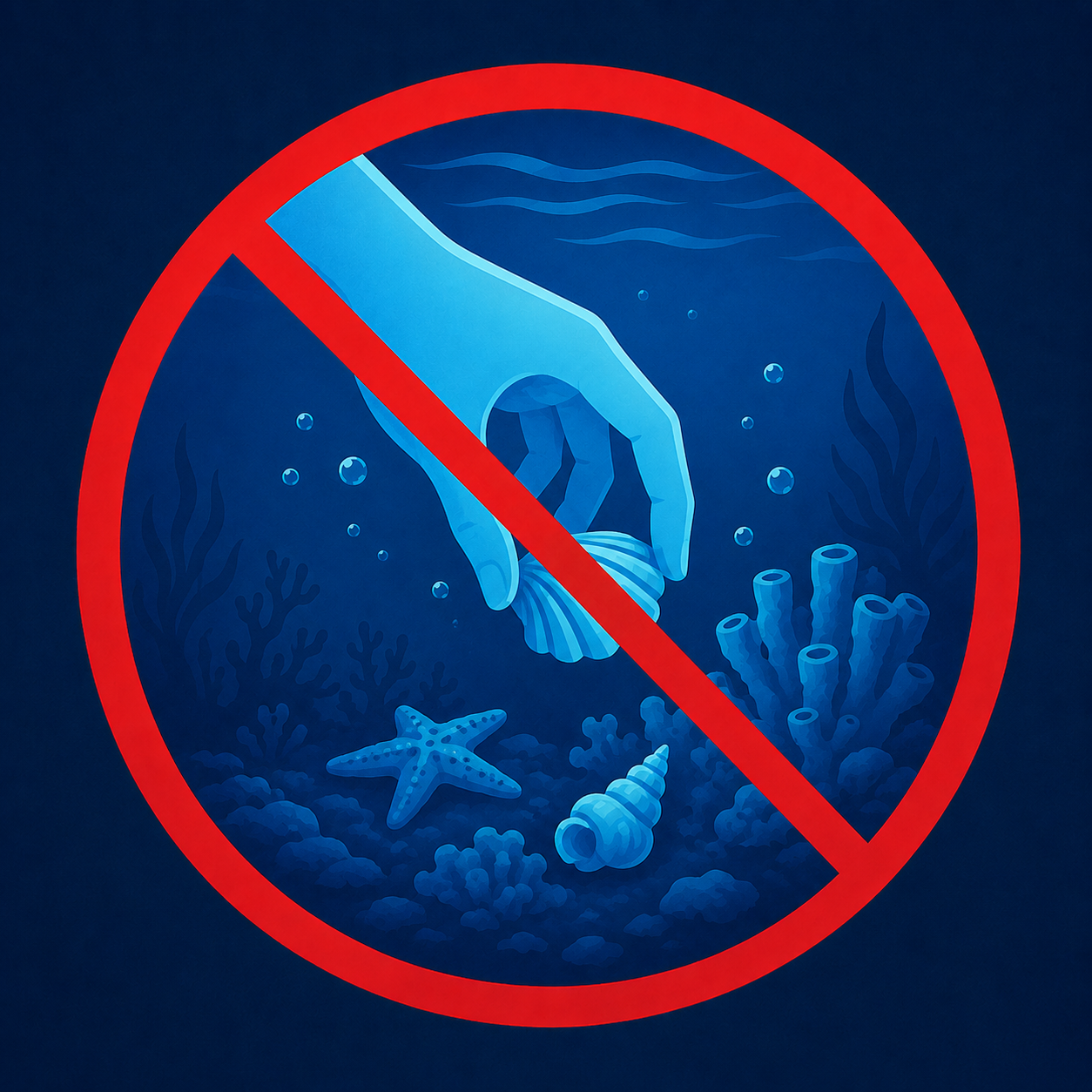 Do not collect shells or souvenirs